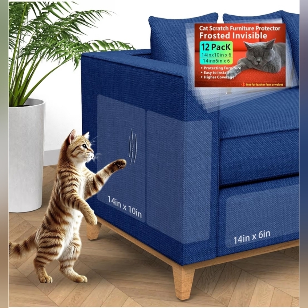 Cat Couch Scratch Protector Set | 12PCS Furniture Corner Protectors